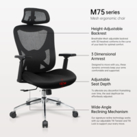 Chaise de bureau ergonomique en maille AODA avec dossier haut, appui-tête métallique, pivotante, inclinable et soutien lombaire – Fabricant de mobilier de bureau