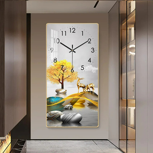 Peinture d'art mural abstrait moderne cristal porcelaine impression HD <span class=keywords><strong>horloge</strong></span> murale décorative de luxe pour la décoration intérieure - Product Image 5