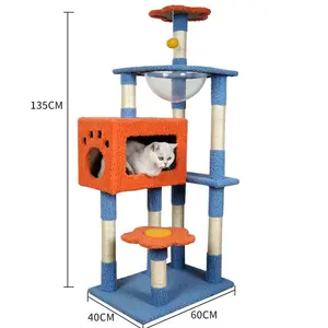 Different styles High quality pet tree tower condo cat trees AND Ladders and Roomy Condo for Small and Large Cats