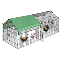 Enclos en métal pour volailles, poulets, canards, lapins, chats, parc de jeu