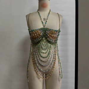 10634 New Colored <b>Bead</b> <b>Top</b> Wit Anging Neck and Outer - Product Image 5