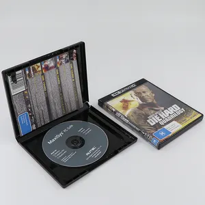 custodia dvd disco singolo Suppliers-Produttore personalizzato custodia in plastica per CD DVD vuoto nero Viva Elite Single Disc 4K scatola sfocata