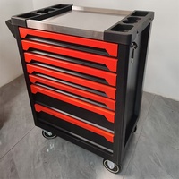 Chariot d'atelier portable robuste à 7 tiroirs avec outils inclus