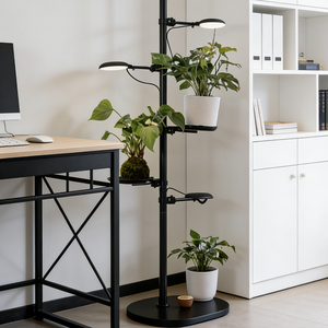 Lot de 3 lampes de culture d'intérieur 8W, plateaux réglables, support de <span class=keywords><strong>plantes</strong></span> sans perçage pour fenêtre et coin, adapté à plusieurs <span class=keywords><strong>plantes</strong></span> en pot - Product Image 6