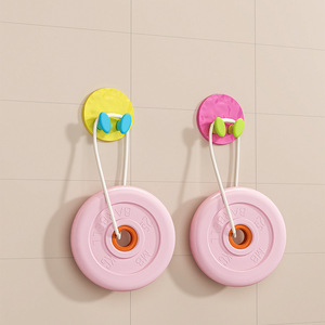 Crochets adhésifs ronds en forme de bonbon, sans perçage, pour fixation murale, pour chambre, cuisine, câbles électriques, prises. - Product Image 2