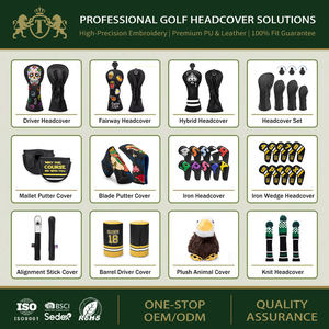 Custom <b>Golf</b> Putter <b>Head</b> <b>Cover</b> OEM Manufacturer PU Leather Blade Putter <b>Cover</b> Magnetic Closure Embroidery Factory Wholesale - Product Image 2