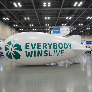 Dirigeable gonflable <span class=keywords><strong>géant</strong></span> de ballon de défilé de PVC de 5m publicité faite sur commande dirigeable gonflable d'hélium pour des événements - Product Image 1