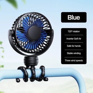 Mini ventilateur de table portatif à piles pour poussette, flexible, pliable, personnel, pour bébé, en plastique, USB - Product Image 1
