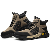 Chaussures de sécurité transfrontalières pour hommes, anti-choc, anti-perforation, avec embout en acier, respirantes et résistantes à l'usure