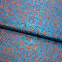 Tissu jacquard brocart en polyester lavable, nouvelle texture de qualité, motif géométrique traditionnel, pour textiles de maison et nappes