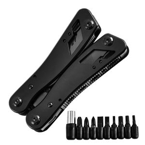 Outdoor Portable Black Stainless Steel <b>Multi</b> <b>Tool</b> Pliers with Folding Knife for <b>Camping</b>, Survival, and Everyday Use - Product Image 4