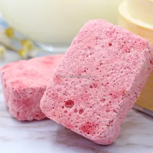 Yogurt Cube Dice Chunk Peach Strawberry Cheap Wholesale Healthy Freeze Dried Follower Shaped