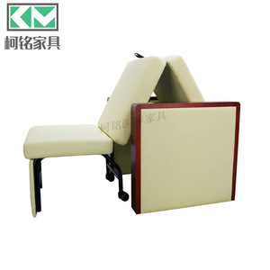 Sillón Cama Plegable Keming para Hospitales y Centros Médicos, 820*710*950/1800mm, Color Blanco Hueso, Madera Maciza, para Uso en Salas de Hospitalización - Product Image 1