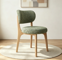 Chaises de salle à manger de luxe modernes, nouveau design, en tissu et cuir, pour café, salon, décoratives, à assemblage par mortaise et tenon, auto-assemblables