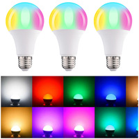 2025 Ampoule LED de couleur changeante intelligente 9W 12W 15W RGB Tuya 15w Ampoule intelligente E27 E26 B22 Ampoule LED intelligente