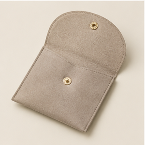 Microfiber Jewelry Presentation <b>Envelope</b> with Curved Flap for <b>Gift</b> Packaging - Product Image 3