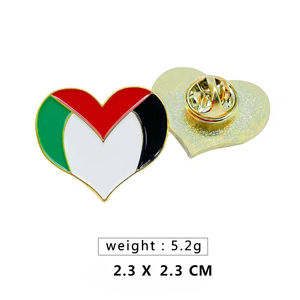 Broches personnalisées en métal avec logo, épingles drapeau palestinien de qualité supérieure, nouveauté pour le Nouvel An chinois, pour la décoration de vêtements et bijoux - Product Image 3