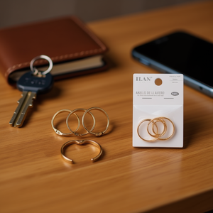 Porte-clés Ilan 30mm couleur or K 4 pièces - Product Image 2