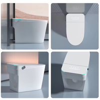 WC intelligent de luxe avec bidet intégré, chasse d'eau automatique, siège chauffant, cuvette en céramique intelligente, chasse d'eau siphonique, WC monobloc