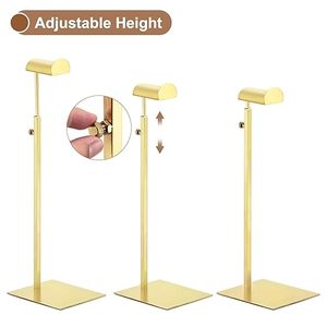 Đánh bóng vàng thép không gỉ hiển thị Ví đứng chiều cao điều chỉnh móc đơn Túi Xách Giá - Product Image 3