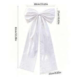 Fiocco Personalizzato per <span class=keywords><strong>Auto</strong></span> 'Just Married', Fiocco in Nastro di Raso per Decorazione <span class=keywords><strong>Auto</strong></span> Nuziale, Regalo Personalizzato per Addio al Nubilato e Luna di Miele - Product Image 6