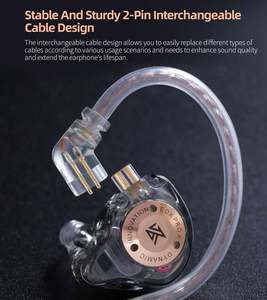 Auriculares con Cable OEM Fashion KZ <span class=keywords><strong>EDX</strong></span> <span class=keywords><strong>PRO</strong></span> X, Auriculares Intraurales con Cable, Diseño Clásico <span class=keywords><strong>EDX</strong></span>, Auriculares Deportivos con Controlador Dinámico y Micrófono HD - Product Image 2