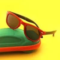 Wholesale Custom Logo Sunglasses Fashion Folding Kids Sunglasses UV400 Lens Kids Sunglasses 2022