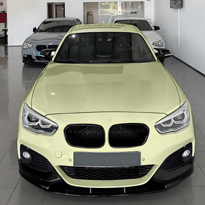 Bmw 1 Series F20 F21 Lci M Sport Front Lip Splitter <b>Corner</b> <b>Protector</b> 2015 2019 Piano Black Carbon Fiber Texture PP Material - Product Image 1