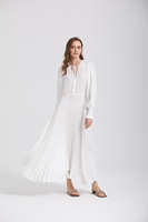 Robe longue décontractée pour femmes, robe maxi d'été blanche unie, design ample et écologique