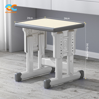 Ensemble table et chaise ergonomiques réglables en hauteur pour enfants, mobilier de classe empilable, durable, en métal, pour l'étude des élèves