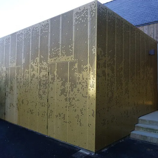 power coating perforated metal wall cladding panels