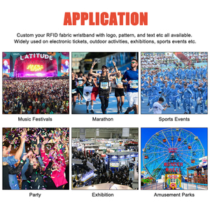 Nhà máy tùy biến không thấm nước <span class=keywords><strong>RFID</strong></span> dệt tổ chức sự kiện dây đeo cổ tay 13.56MHz miafre NFC ntag 213 vải Vòng đeo tay - Product Image 5