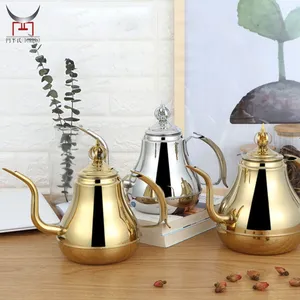 1.2/1.8升不锈钢鹅颈水壶滴水壶茶壶，带过滤冠盖和牛奶茶壶，用于咖啡和茶壶