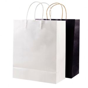Bolsa de Papel Kraft con Impresión de Logotipo, Fabricante de Bolsas de Compra de Papel Reciclado con su Propio Logotipo, Bolsa de Papel Kraft Blanca con Asa - Product Image 2