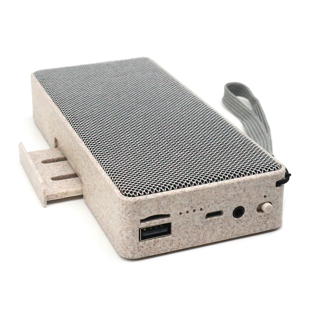 Экологически чистый динамик, биоразлагаемое беспроводное портативное зарядное устройство из пшеничной соломы, мобильное зарядное устройство 10000 мАч