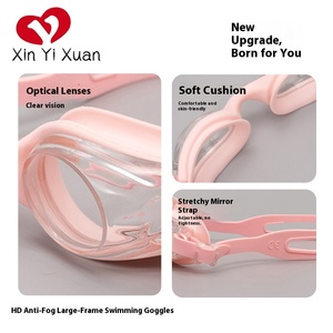 Xin Yi Xuan Swimming Goggles PC Lens Silicone Frame Anti-Fog Universal Fit Blue Pink Colors - Product Image 4