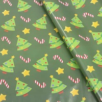 Papier d'emballage motif arbre de Noël emballage cadeau de vacances artisanat bricolage décor