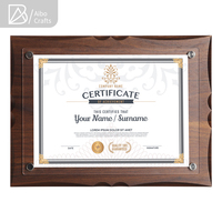 Cadre de certificat d'honneur personnalisé A5/A4/A3/20x25mm, plaque en bois vintage, cadre photo en bois massif
