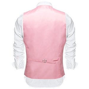 <span class=keywords><strong>Gilet</strong></span> de <span class=keywords><strong>costume</strong></span> boutonné à col en V, rose et uni, pour hommes, avec 5 boutons, coupe régulière, pour <span class=keywords><strong>costume</strong></span> ou smoking - Product Image 3