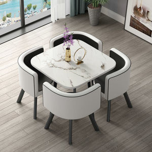Factory Wholesale Restaurant Furniture Set Metal Dining <strong>Table</strong> and Chairs Coffee Shop Combination Furniture <strong>Table</strong> and Chairs - Product Image 6