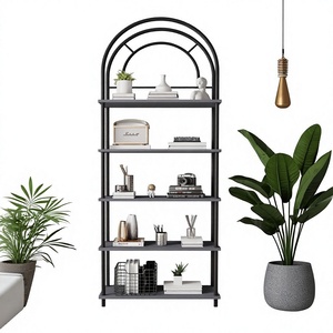 Librero Metálico Moderno de 5 Niveles y Estante de Exhibición para Libros, Plantas y Decoración del Hogar en la Sala de Estar - Product Image 1
