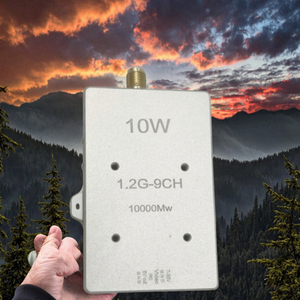 Émetteur vidéo FPV en aluminium 1,2 GHz 10 W pour modèles RC, portée 30-40 km, avec émetteur-récepteur analogique longue portée IRC-Tramp 1,2 G - Product Image 3