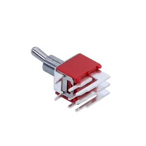 Factory Wholesale DPDT ON-ON 2 Position Horizontal Right Angle PCB Mount Sub-miniature Toggle Switch