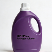 Seau vide en plastique HDPE 200 ml pour détergent à lessive, avec bouchon à vis, personnalisable en couleur, anti-UV – Vente chaude