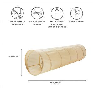 Tunnels pliables beiges pour le jeu imaginatif des tout-petits, bébés et enfants, idéaux pour ramper, jouet de motricité globale pour grossistes - Product Image 2