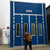 Cabine de peinture semi-ascendante homologuée CE pour camions, chauffage diesel, grande cabine de peinture pour avions
