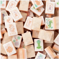 Jeu de Mahjong Américain de Luxe Portable, Personnalisé, Gravé au Laser, en Acrylique 4 Couches, 160 Pièces, Bleu, pour le Divertissement