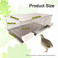 ZB LMC 17 Cage à cailles automatique pliable en métal pour volailles vivantes, avec mangeoire, abreuvoir et bac à excréments