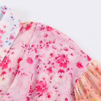 Robe élégante pour femme ZATRHMBM, nouvelle collection automne 2026, style patchwork floral, manches longues, rétro