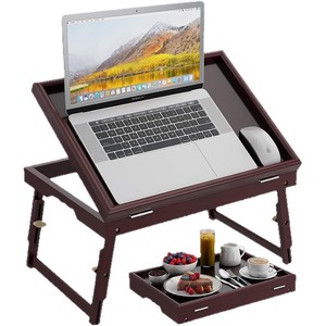 Wooden folding reading table, multifunctional lazy table, <b>computer</b> <b>desk</b>, foldable wooden table, home wooden breakfast table, - Product Image 2